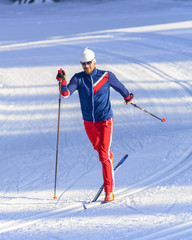 Langläufer im klasssischen Stil