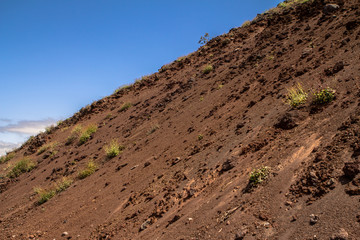 The crater of Mount Vesuvius near Naples, Italy