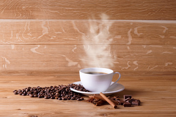 Freshly brewed coffee