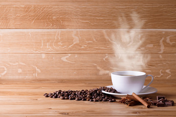 Freshly brewed coffee