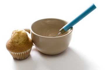 breakfast cup and spoon