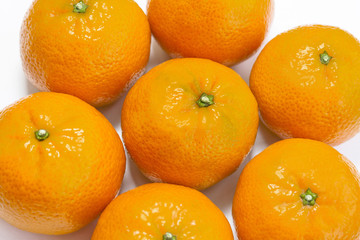 Tasty tangerine on white background