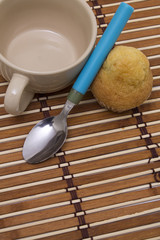 breakfast cup and spoon