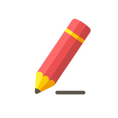 Pencil draws a line icon