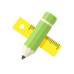 Pencil with ruler icon