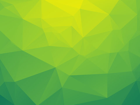 Abstract Triangular Yellow Green Bio Background