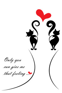 Love Cats - Valentines Day Gift card