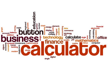 Calculator word cloud
