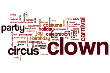 Fototapeta premium Clown word cloud