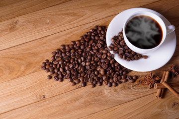 Freshly brewed coffee