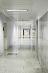 Interior corridor hospital