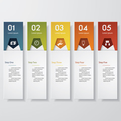 Design clean number banners template. Vector.