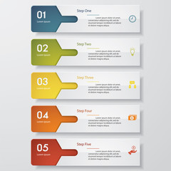Design clean number banners template. Vector.
