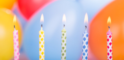 Five Burning Birthday Candles