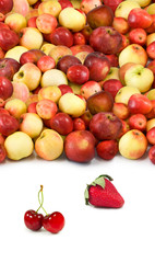 Naklejka na ściany i meble fruit and berries on a white background