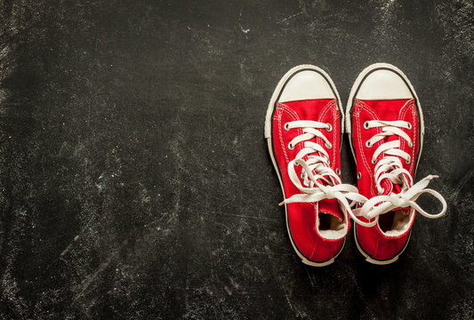 An Image Of Some Old Red Converse High Tops Background, Picture Of Sneakers,  Hd Photography Photo, Sneakers Background Image And Wallpaper for Free  Download