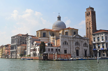 Naklejka premium Barock Kirche Gli Scalzi am Canal Grande Venedig