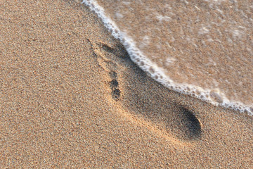 footprints in the sand