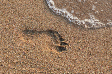 footprints in the sand