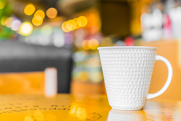 Coffee cup in cafe