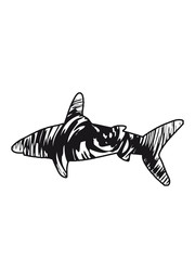 Shark fish pattern waves