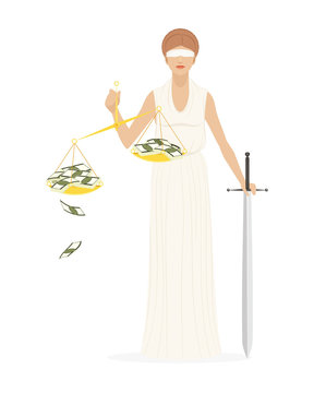 Themis with sword and scales