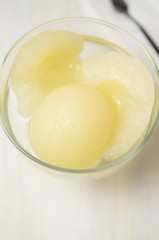Canned pears dessert
