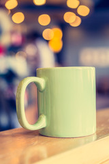 Coffee cup in cafe
