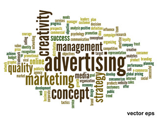 Vector conceptual advertising business word cloud