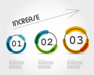 Fototapeta premium colorful increase infographic