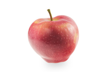 Red apple on a white background