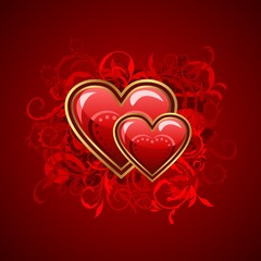 Valentine greeting card with heart
