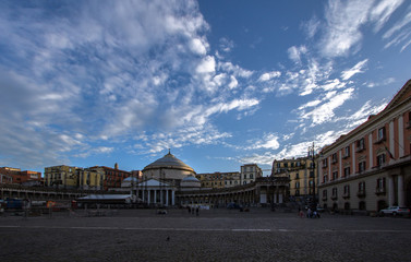 Fototapeta na wymiar Piazza Plebiscito in Naples