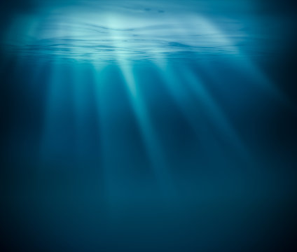 Sea deep or ocean underwater