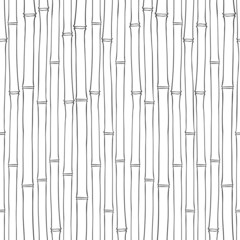 Seamless  bamboo pattern.  Black and white vector illustration.
