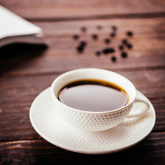 Black coffee cup