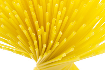 Spaghetti on a white background