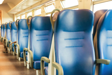 Fototapeta premium Empty blue seats