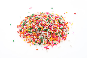 Sprinkles isolated on white background