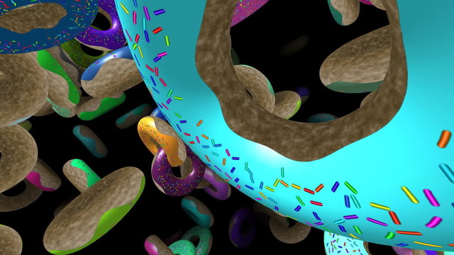 Flying donuts generated 3D video