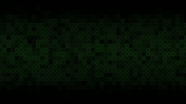 Green Animated Squares Abstract Background