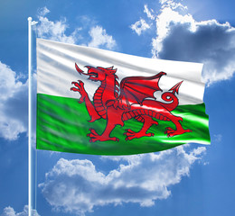 Wales flag - obrazy, fototapety, plakaty