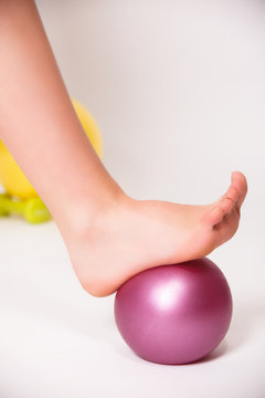 Foot Rolling On A Ball