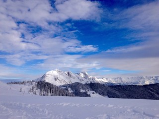 winterlandschaft in den Alpen