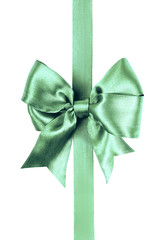 green bow photo made from silk