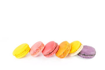 Colorful macarons isolate