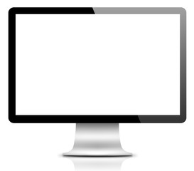 Modern LCD computer monitor (LCD display panel) isolated
