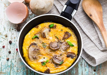 Omelette with mushrooms