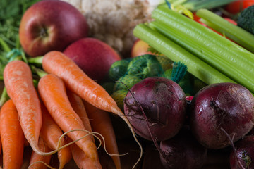 Mixed group of  farm fresh organic vegetables