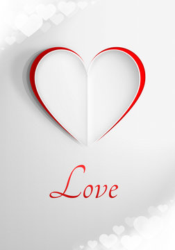 Elegancka kartka walentynkowa z napisem 'Love'